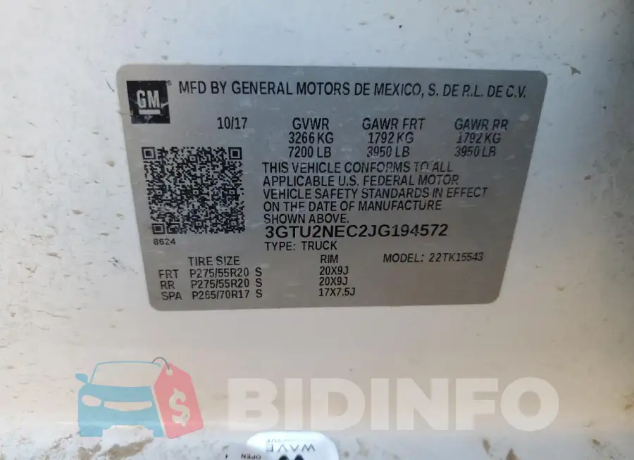 3GTU2NEC2JG194572 Photo# 12