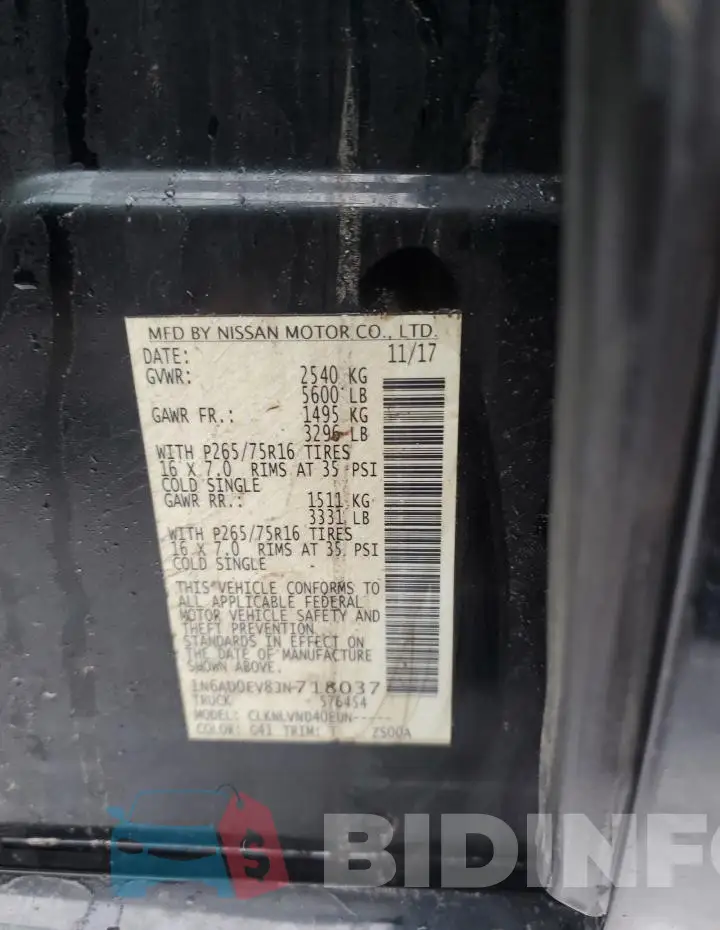1N6AD0EV8JN718037 Photo# 13