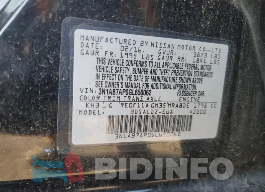 3N1AB7AP0GL650062 Photo# 13