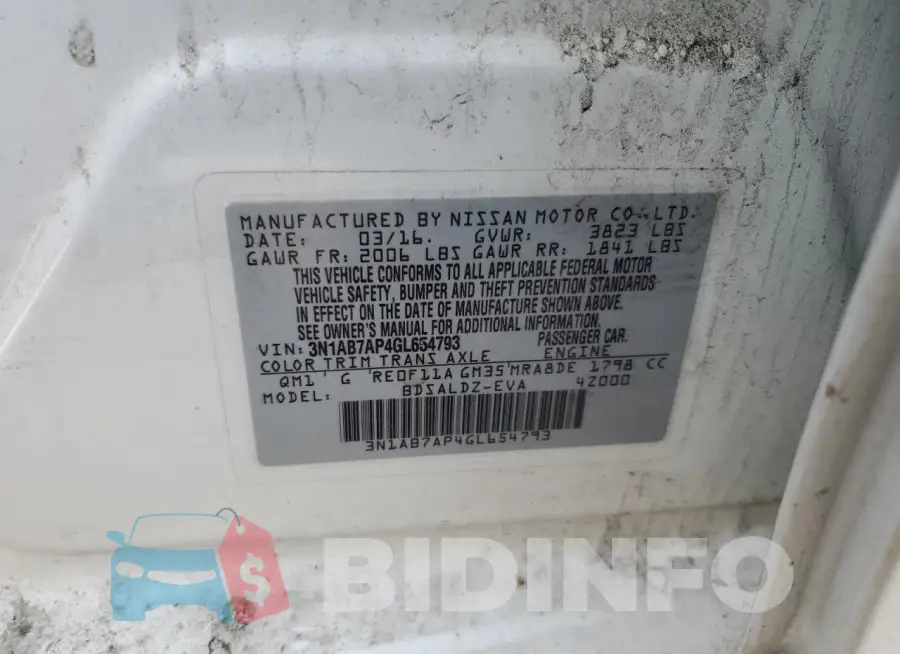 3N1AB7AP4GL654793 Photo# 12