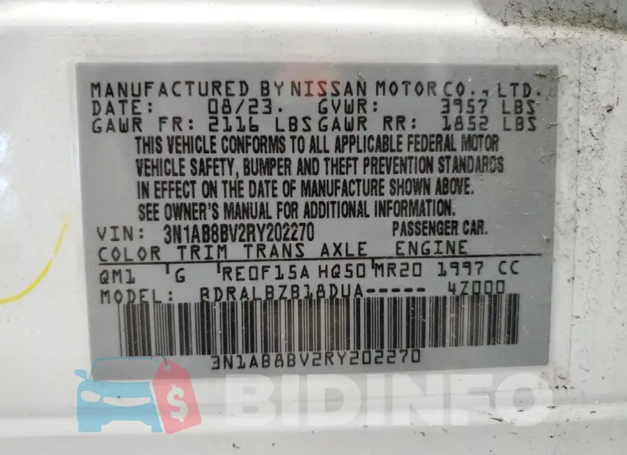 3N1AB8BV2RY202270 Photo# 12