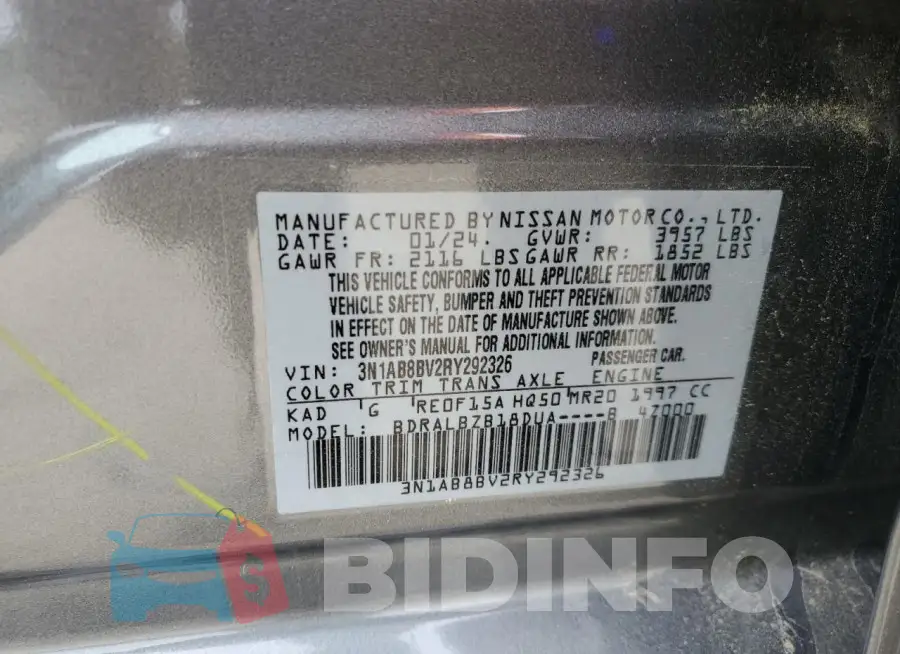 3N1AB8BV2RY292326 Photo# 13