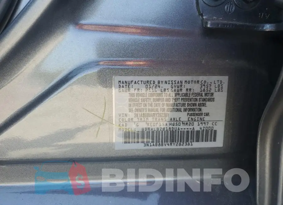 3N1AB8BV4RY282381 Photo# 12