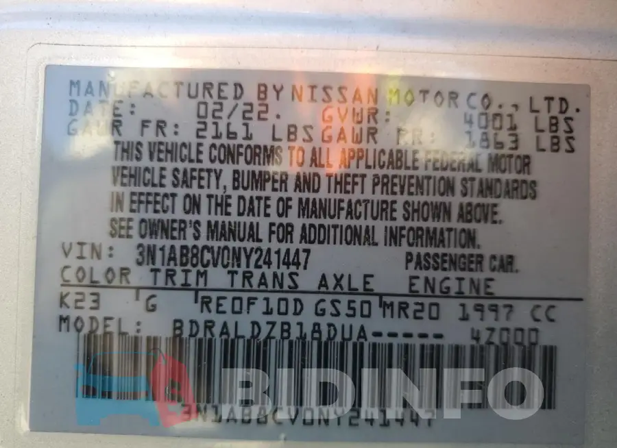 3N1AB8CV0NY241447 Photo# 12