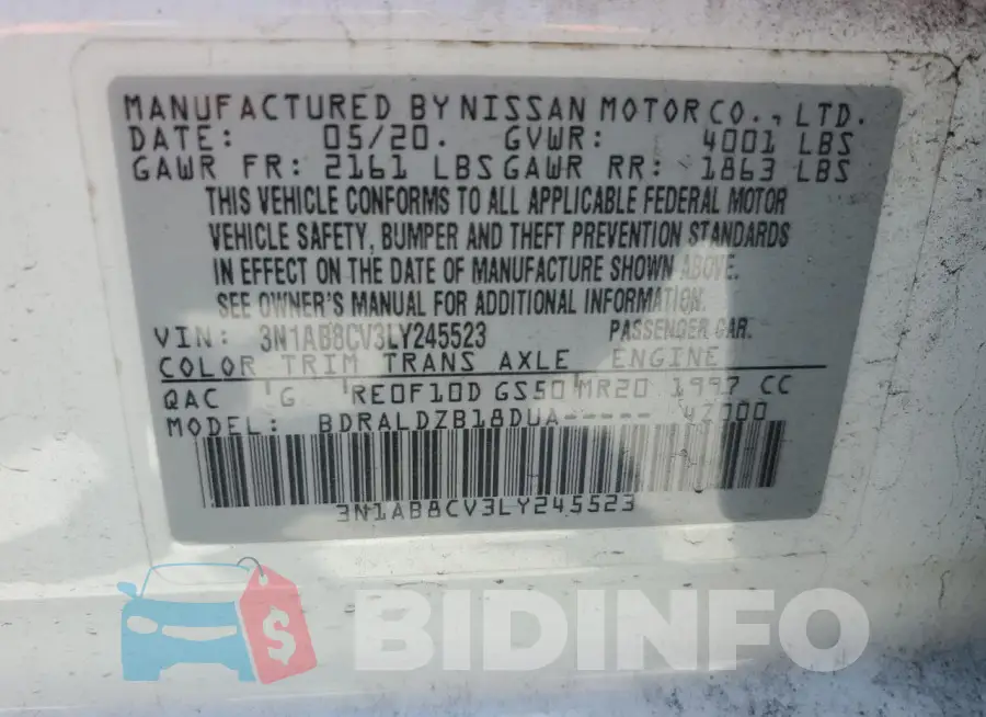 3N1AB8CV3LY245523 Photo# 12