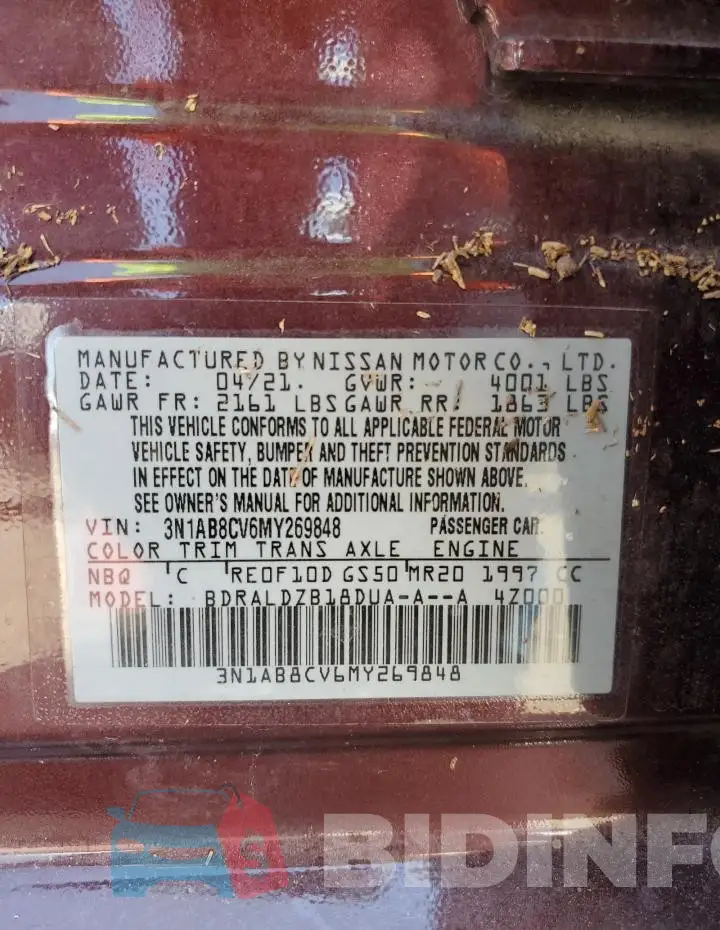 3N1AB8CV6MY269848 Photo# 13