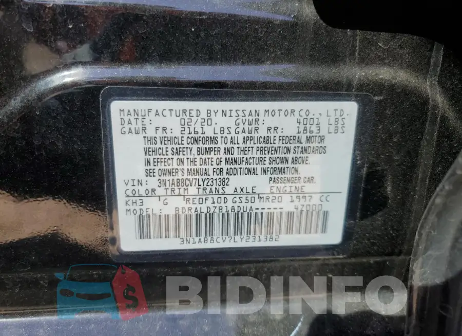 3N1AB8CV7LY231382 Photo# 12