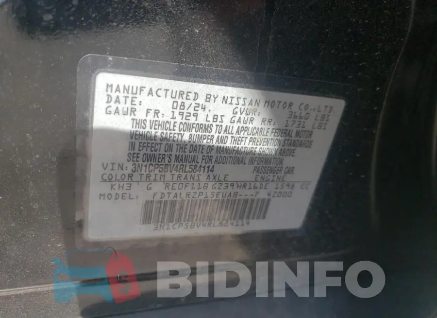 3N1CP5BV4RL584114 Photo# 14