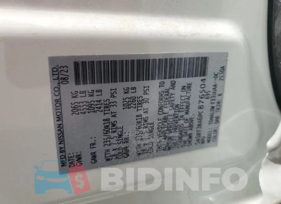 5N1BT3BA6PC876504 Photo# 14