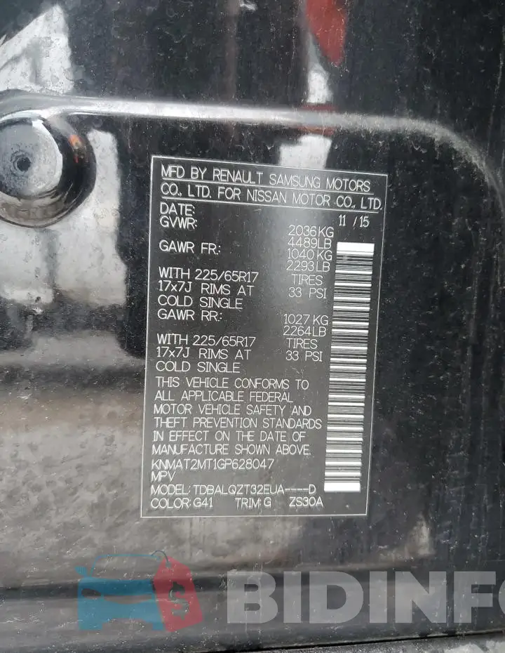 KNMAT2MT1GP628047 Photo# 13