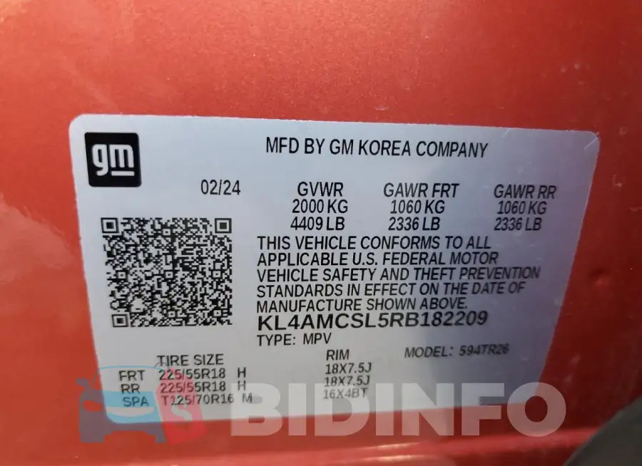 KL4AMCSL5RB182209 Photo# 12