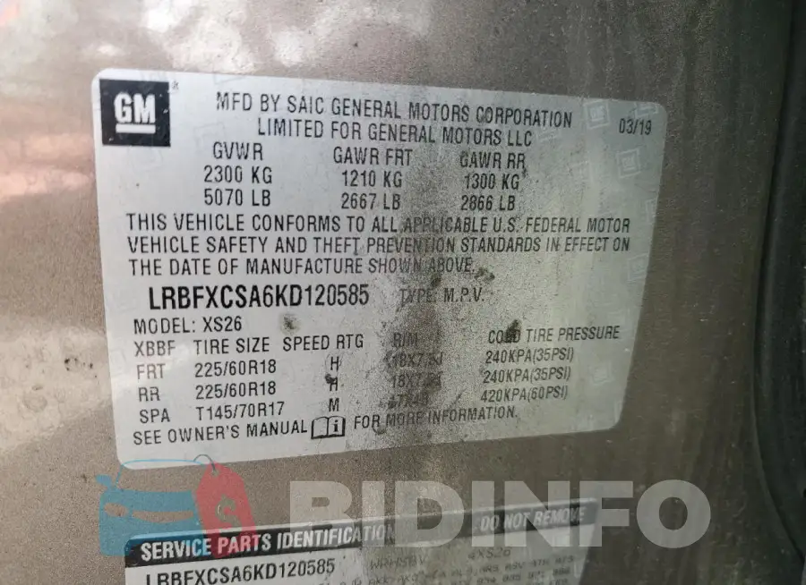 LRBFXCSA6KD120585 Photo# 12