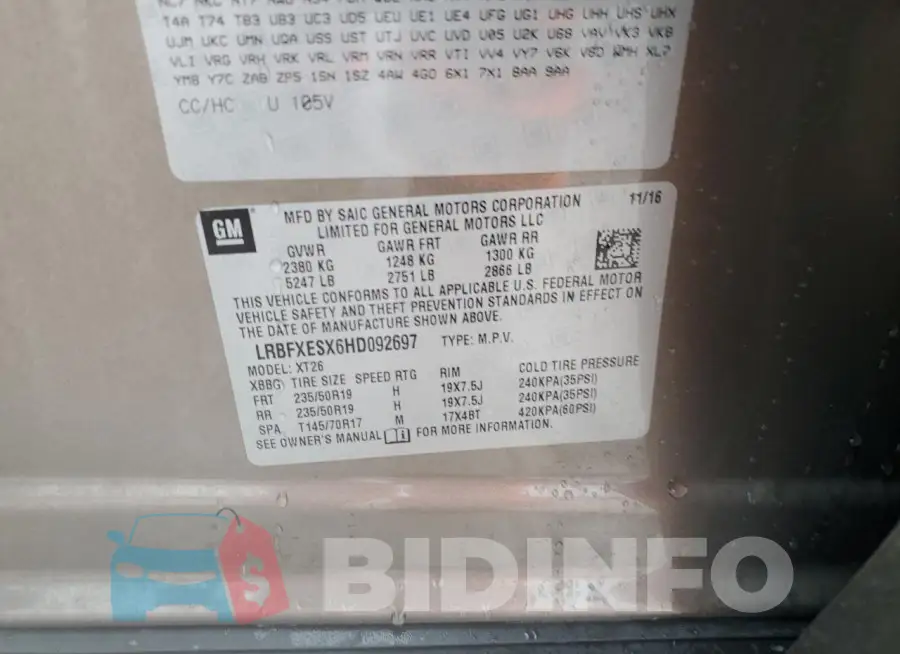 LRBFXESX6HD092697 Photo# 13