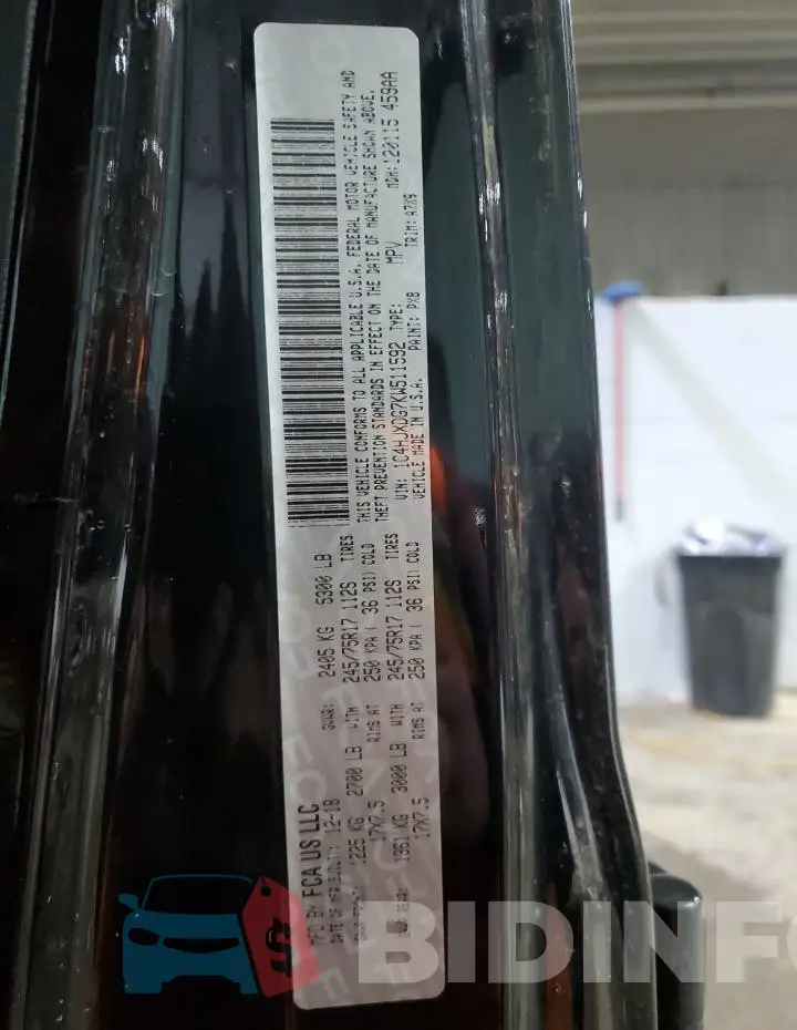 1C4HJXDG7KW511592 Photo# 14