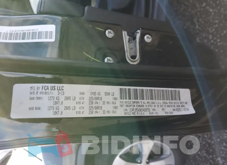 1C4PJMDX3KD429753 Photo# 13