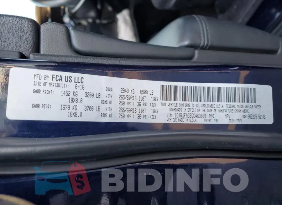 1C4RJFAG5GC463828 Photo# 13