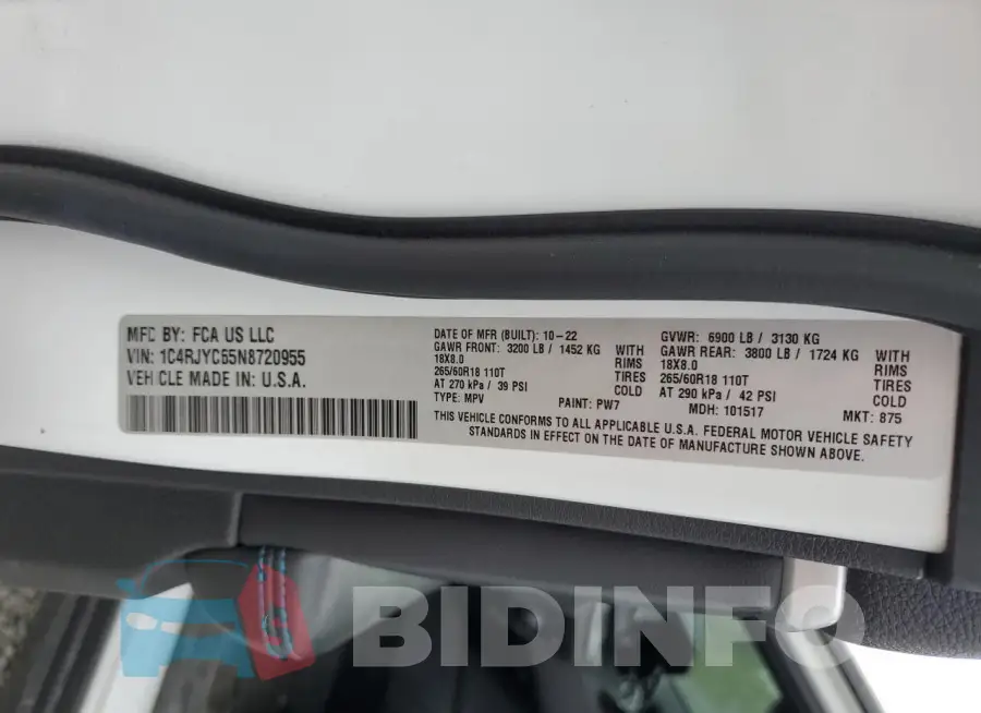 1C4RJYC65N8720955 Photo# 14