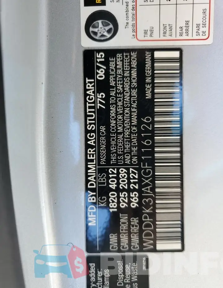 WDDPK3JAXGF116126 Photo# 12