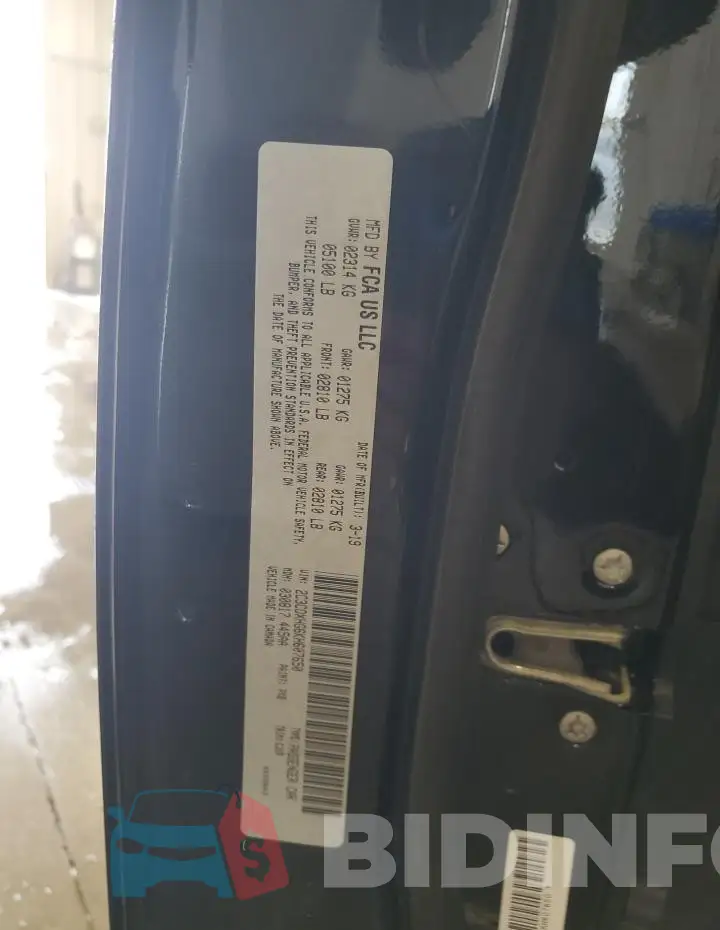 2C3CDXHG6KH607650 Photo# 12
