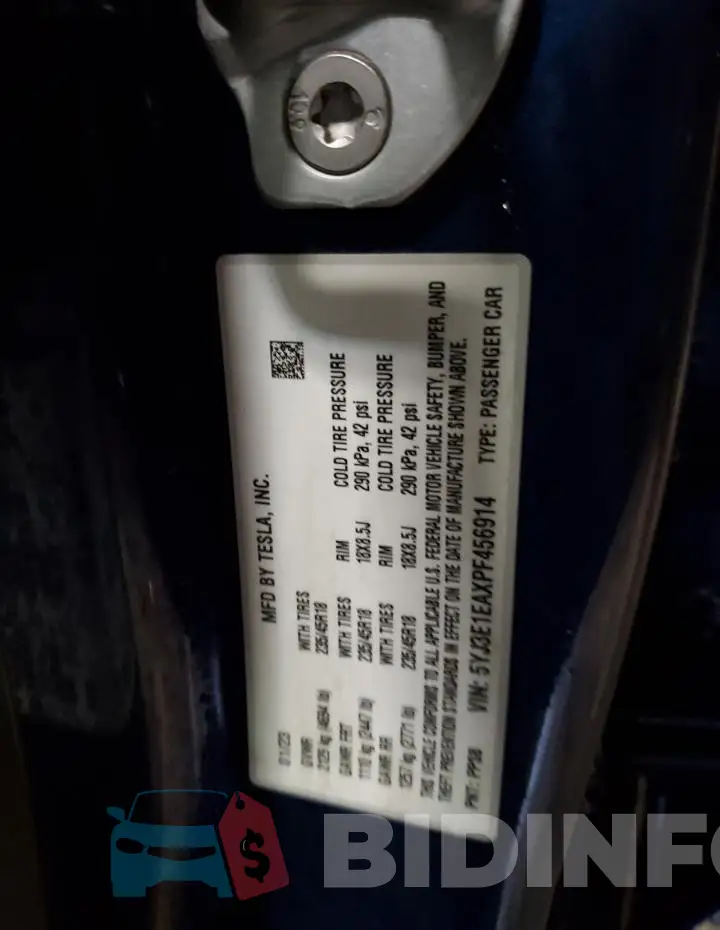 5YJ3E1EAXPF456914 Photo# 12