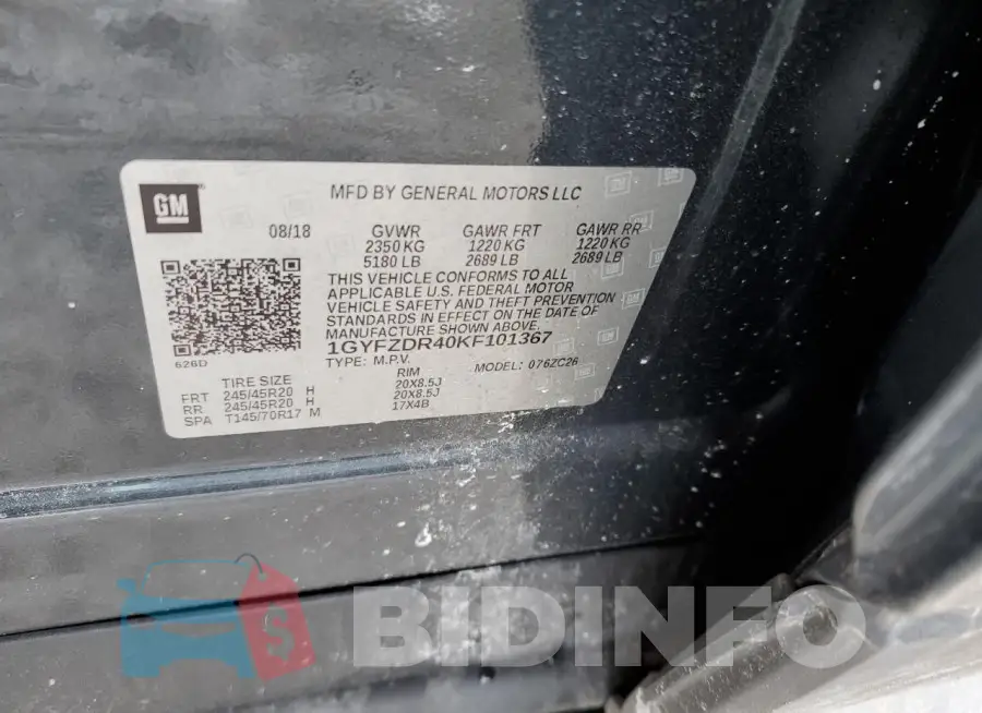 1GYFZDR40KF101367 Photo# 13