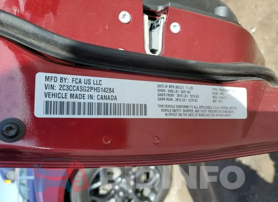 2C3CCASG2PH514284 Photo# 12