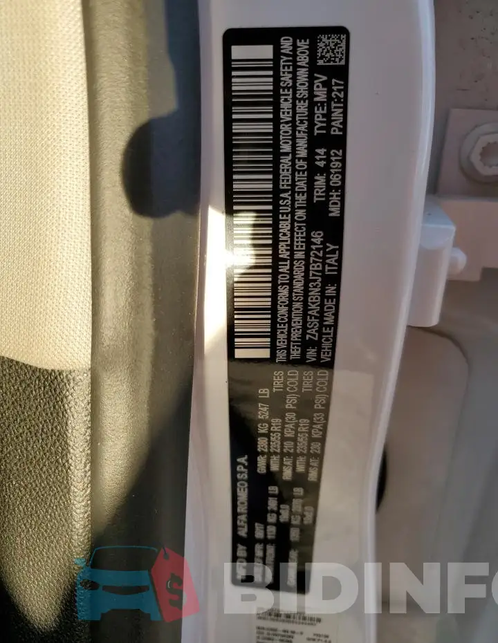 ZASFAKBN3J7B72146 Photo# 13