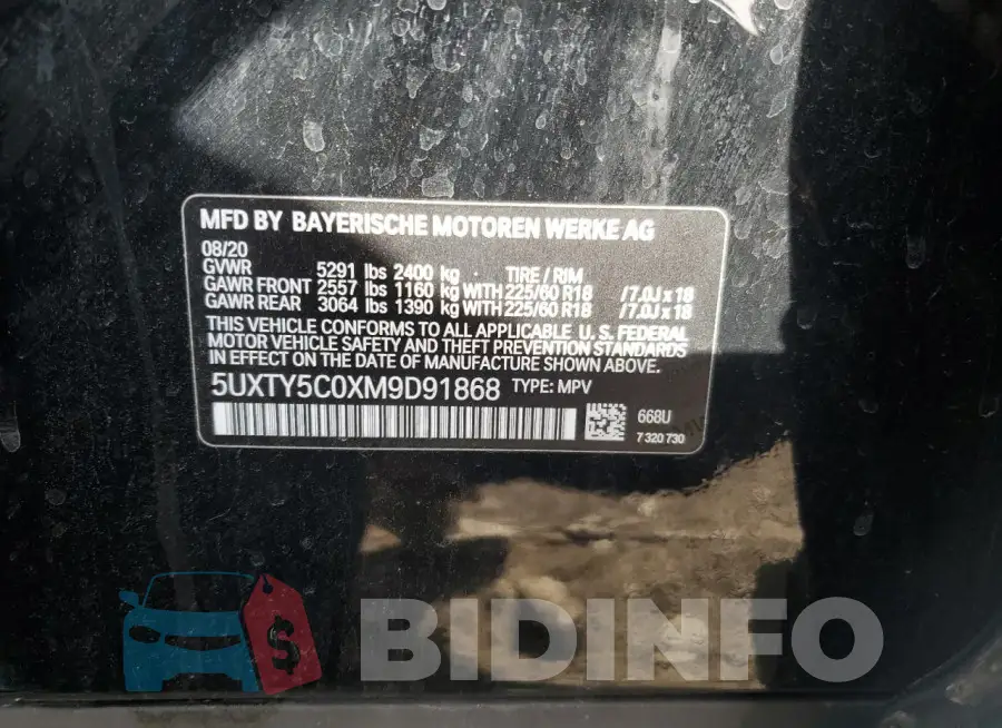 5UXTY5C0XM9D91868 Photo# 13