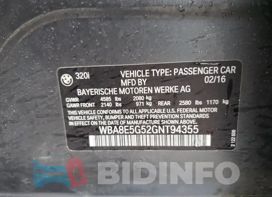 WBA8E5G52GNT94355 Photo# 12
