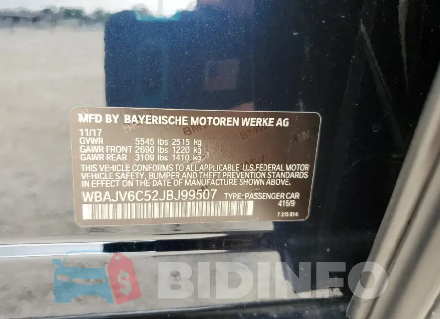 WBAJV6C52JBJ99507 Photo# 14