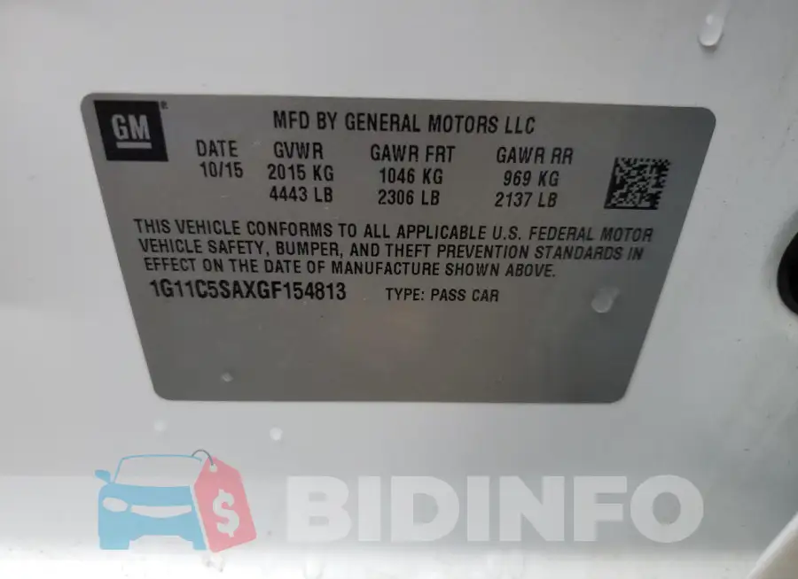 1G11C5SAXGF154813 Photo# 12