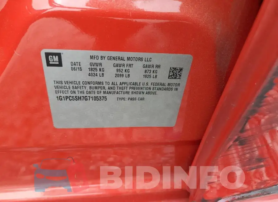 1G1PC5SH7G7105375 Photo# 13