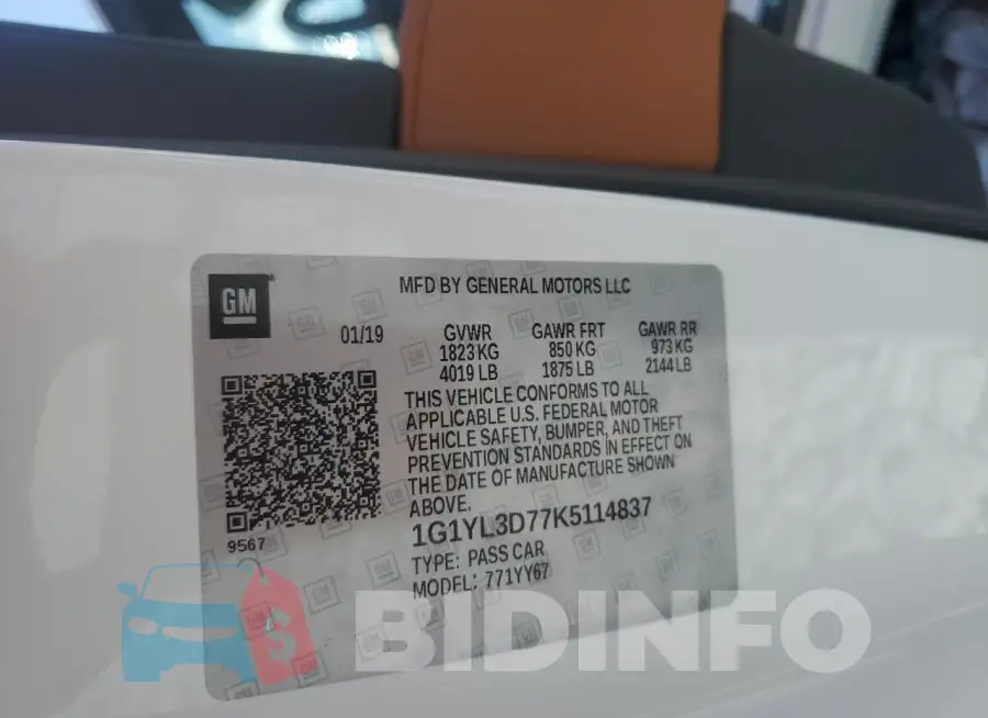 1G1YL3D77K5114837 Photo# 13