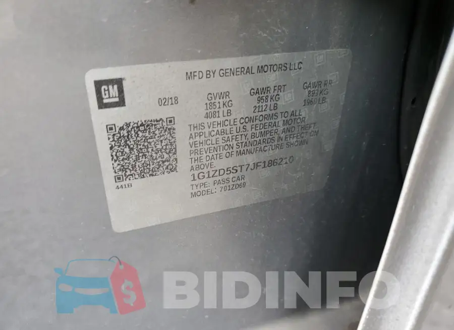 1G1ZD5ST7JF186210 Photo# 12