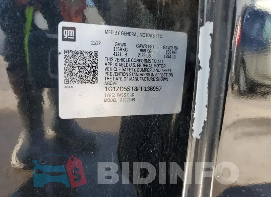 1G1ZD5ST8PF136957 Photo# 12