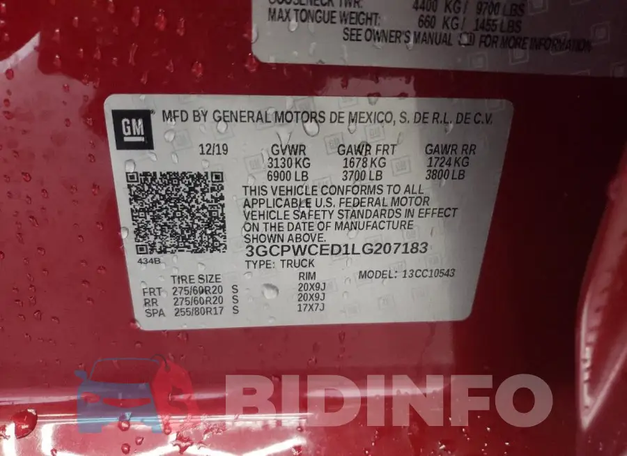 3GCPWCED1LG207183 Photo# 12