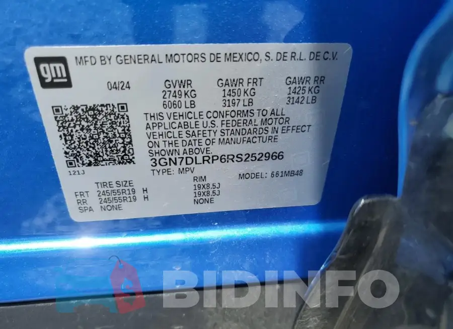 3GN7DLRP6RS252966 Photo# 12