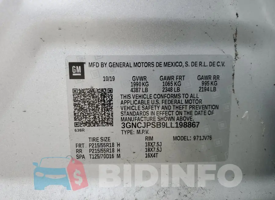 3GNCJPSB9LL198867 Photo# 13