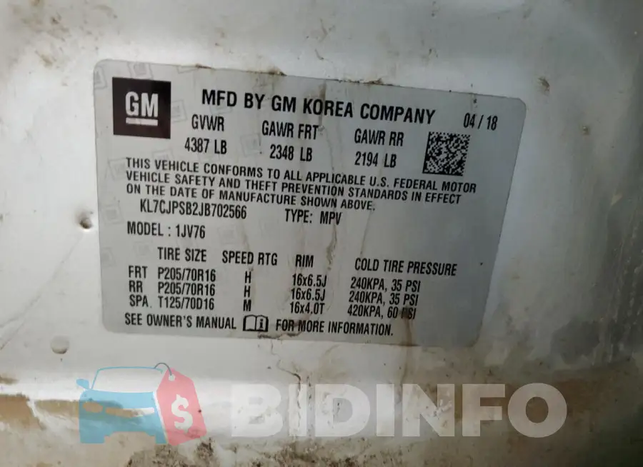 KL7CJPSB2JB702566 Photo# 12