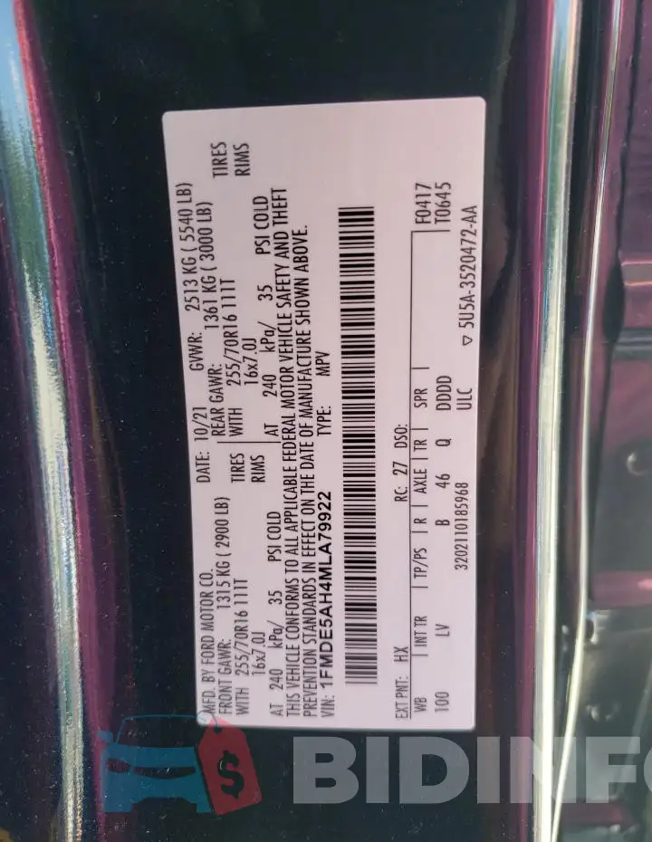 1FMDE5AH4MLA79922 Photo# 12