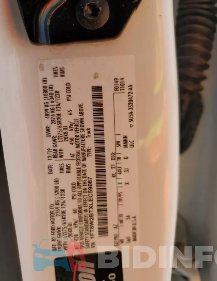 1FT8W2BTXLEC59087 Photo# 12