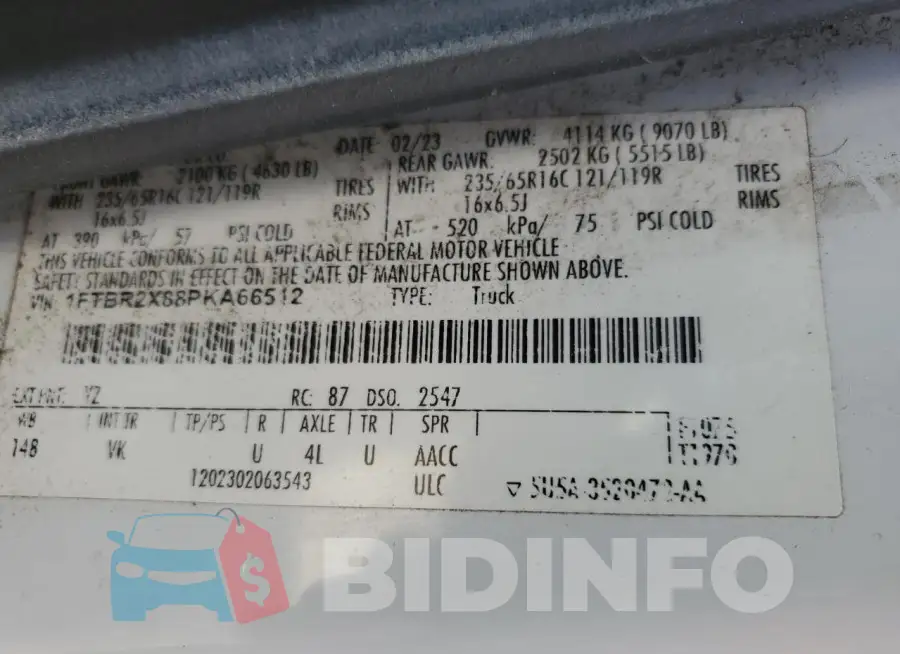 1FTBR2X88PKA66512 Photo# 13