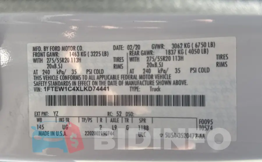 1FTEW1C4XLKD74441 Photo# 10