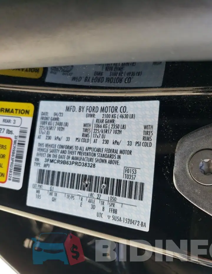 3FMCR9B63PRD38328 Photo# 13