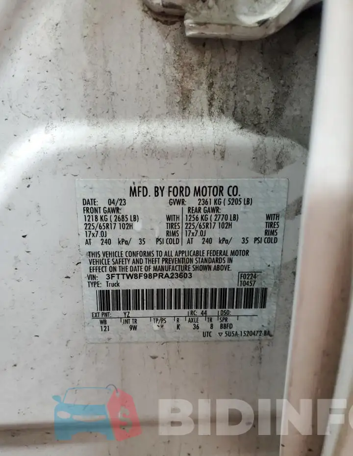 3FTTW8F98PRA23603 Photo# 13