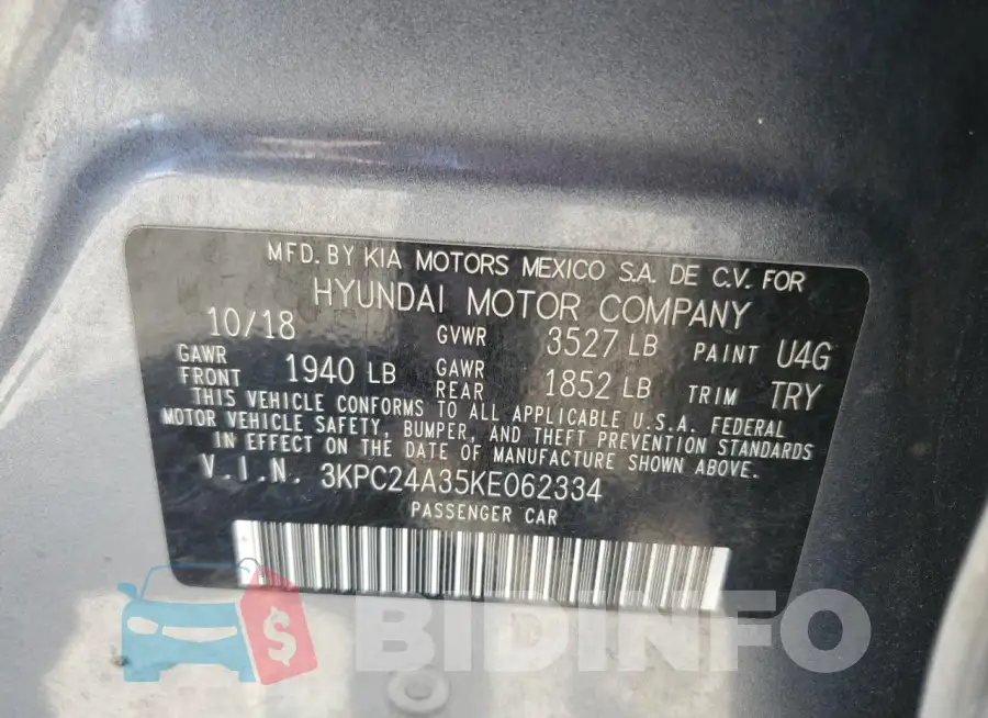 3KPC24A35KE062334 Photo# 12