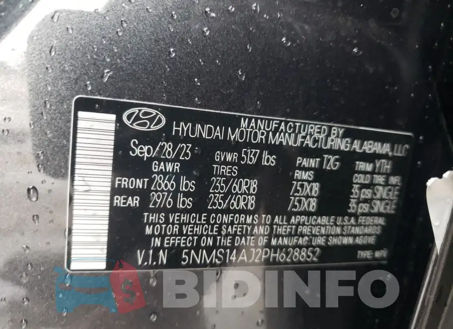 5NMS14AJ2PH628852 Photo# 14