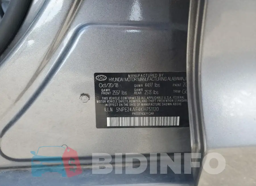 5NPE24AF4KH751120 Photo# 12