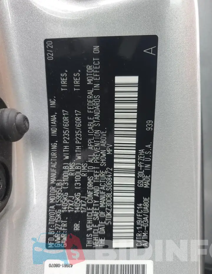 5TDKZ3DC8LS068472 Photo# 14