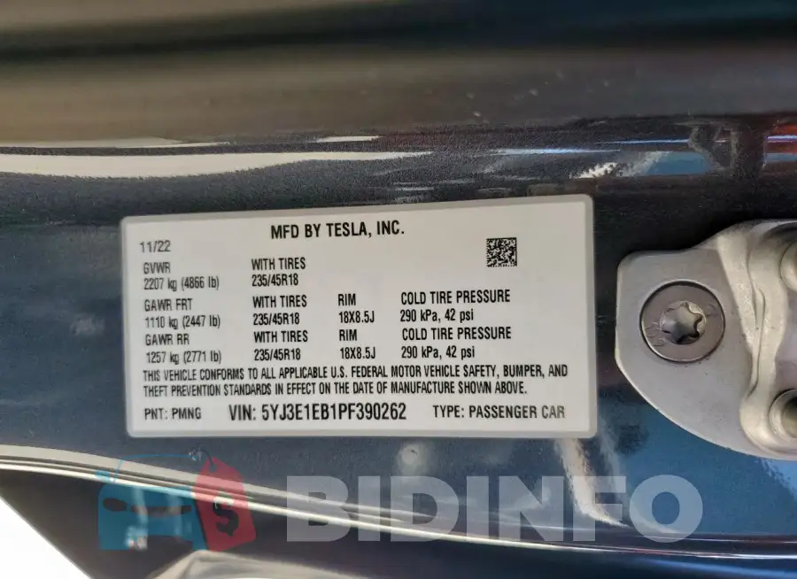 5YJ3E1EB1PF390262 Photo# 14